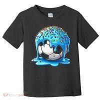 Soccer Drip Ice Cream Drip With Sprinkles Summer Toddler T-Shirt thumb 0