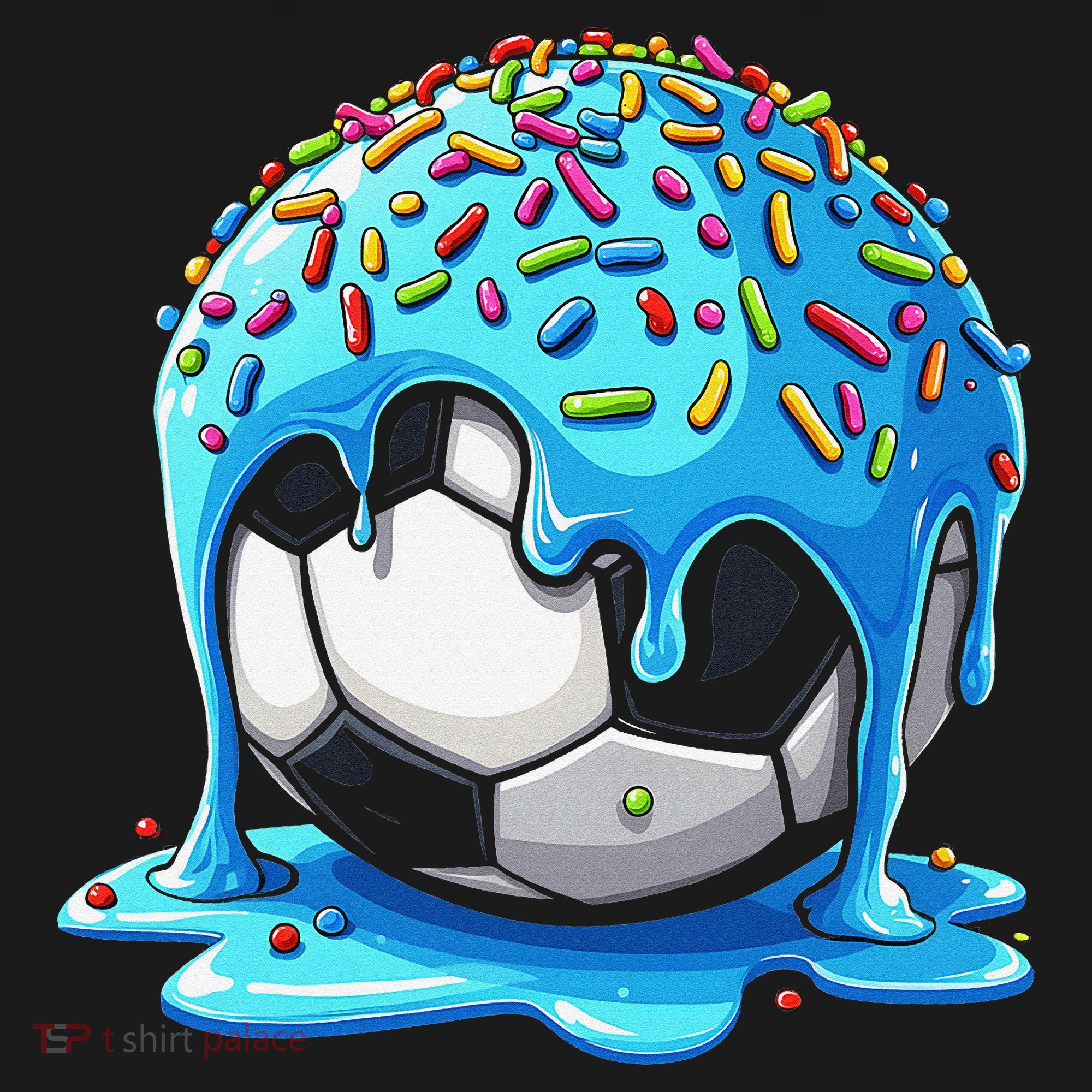 Soccer Drip Ice Cream Drip With Sprinkles Summer Visor