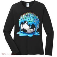 Soccer Drip Ice Cream Drip With Sprinkles Summer Women's Long Sleeve Shirt thumb 0