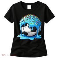 Soccer Drip Ice Cream Drip With Sprinkles Summer Women's T-Shirt thumb 0