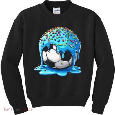Soccer Drip Ice Cream Drip With Sprinkles Summer Kids Sweatshirt