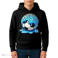 Soccer Drip Ice Cream Drip With Sprinkles Summer Kids Hoodie thumb 4