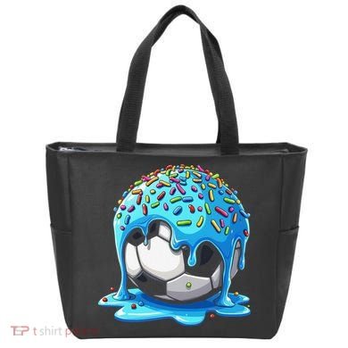 Soccer Drip Ice Cream Drip With Sprinkles Summer Tote Bag