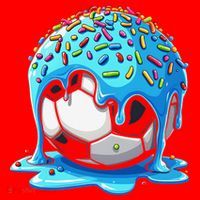 Soccer Drip Ice Cream Drip With Sprinkles Summer Santa Hat thumb 1