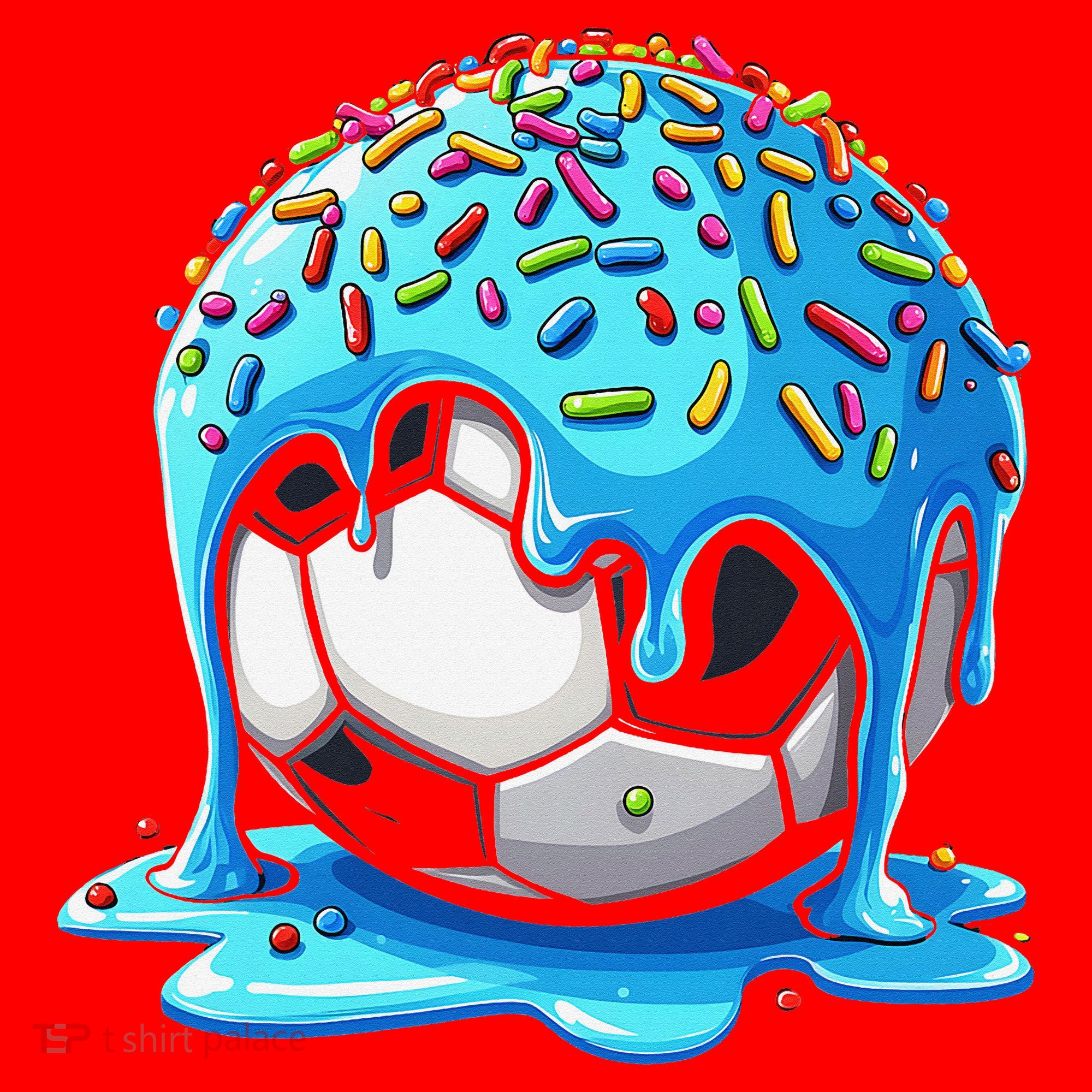 Soccer Drip Ice Cream Drip With Sprinkles Summer Santa Hat