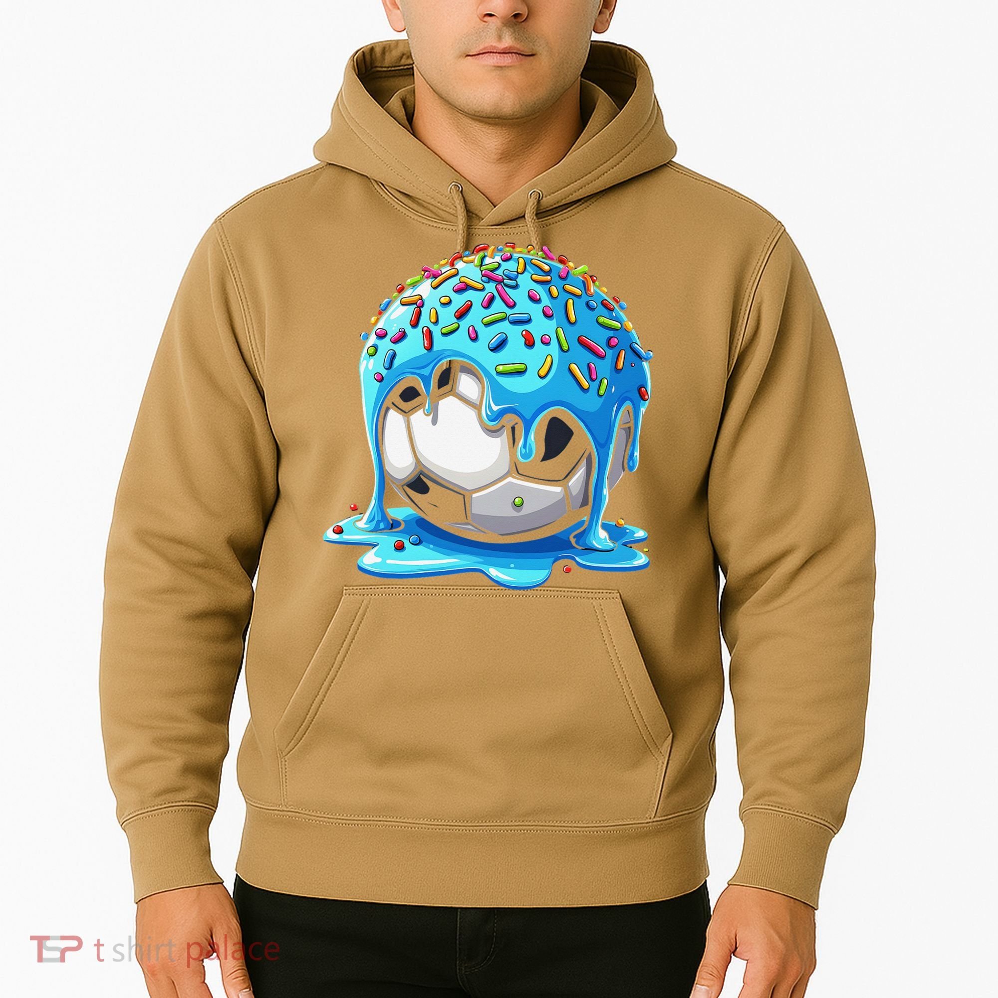 Soccer Drip Ice Cream Drip With Sprinkles Summer Hoodie