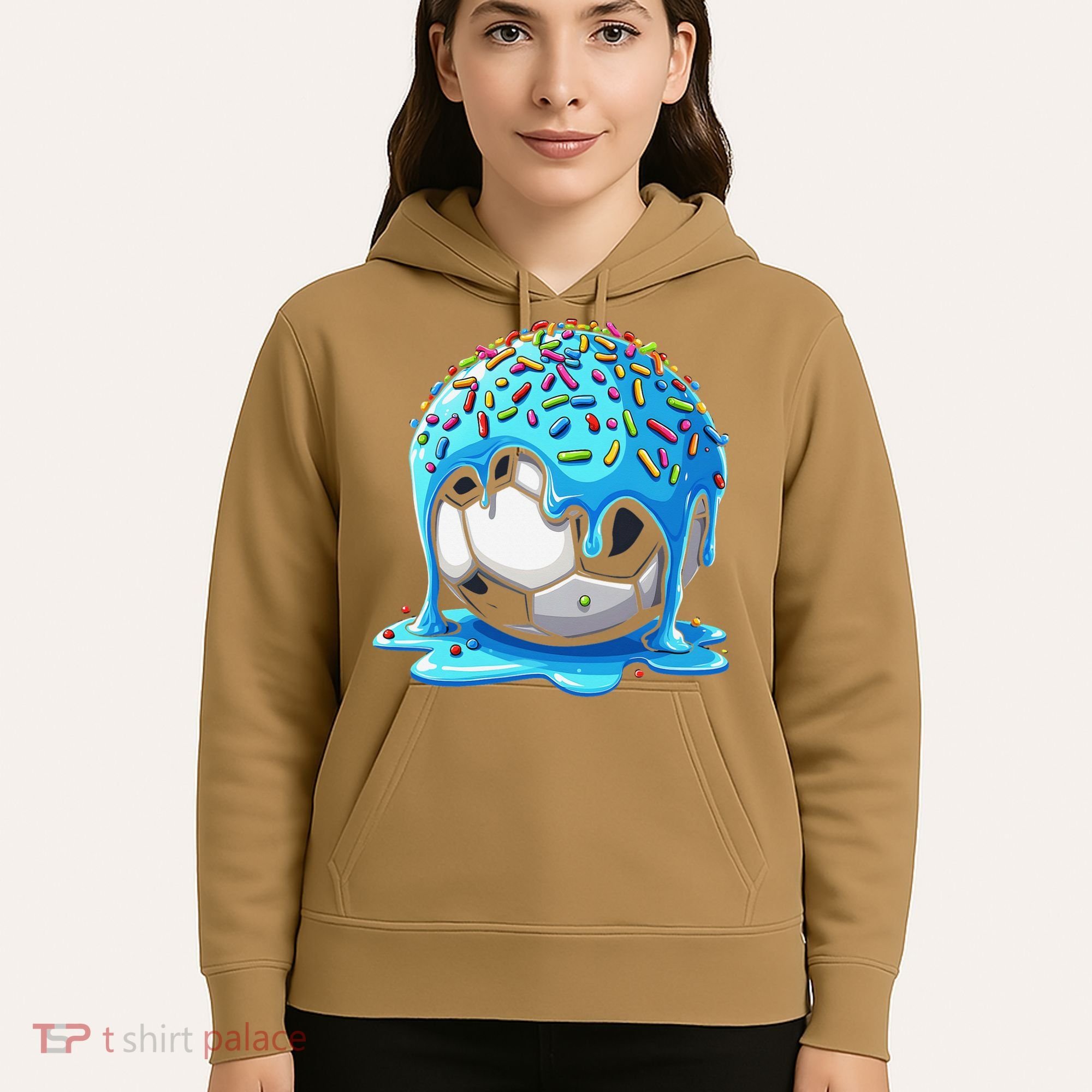 Soccer Drip Ice Cream Drip With Sprinkles Summer Hoodie