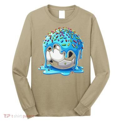 Soccer Drip Ice Cream Drip With Sprinkles Summer Long Sleeve Shirt