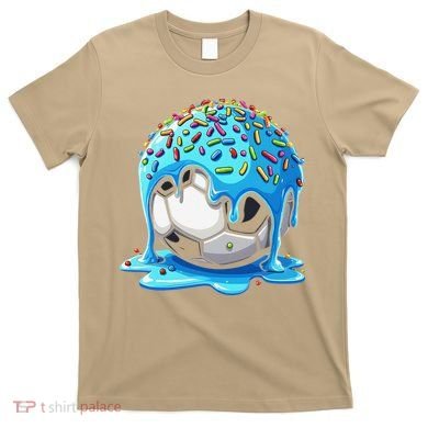 Soccer Drip Ice Cream Drip With Sprinkles Summer T-Shirt