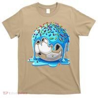 Soccer Drip Ice Cream Drip With Sprinkles Summer T-Shirt thumb 0