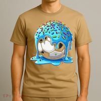 Soccer Drip Ice Cream Drip With Sprinkles Summer T-Shirt thumb 3