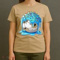 Soccer Drip Ice Cream Drip With Sprinkles Summer T-Shirt thumb 4