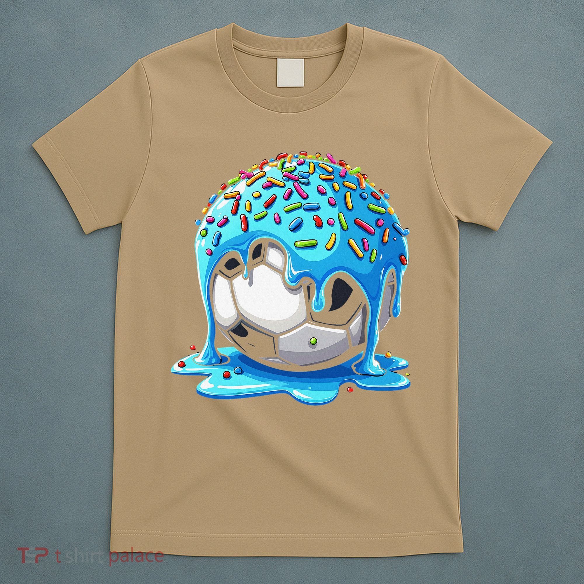 Soccer Drip Ice Cream Drip With Sprinkles Summer T-Shirt