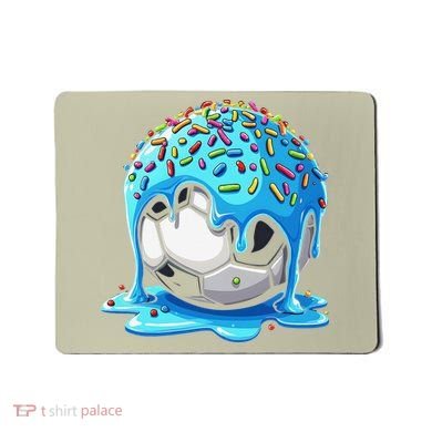 Soccer Drip Ice Cream Drip With Sprinkles Summer Mousepad