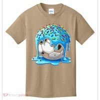 Soccer Drip Ice Cream Drip With Sprinkles Summer Kids T-Shirt thumb 0