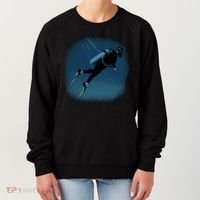 Scuba Diving Illustration Women's Sweatshirt thumb 0