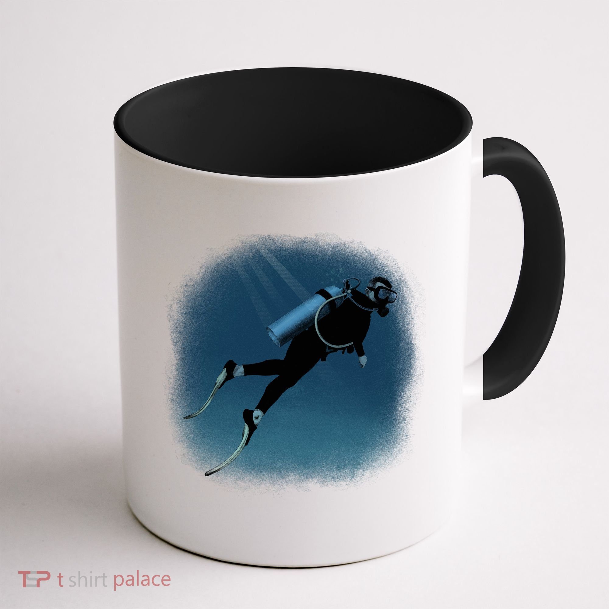 Scuba Diving Illustration Coffee Mug