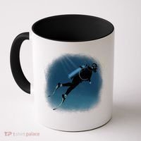 Scuba Diving Illustration Coffee Mug thumb 0