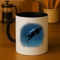 Scuba Diving Illustration Coffee Mug thumb 4