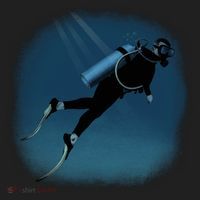 Scuba Diving Illustration Beanie thumb 2