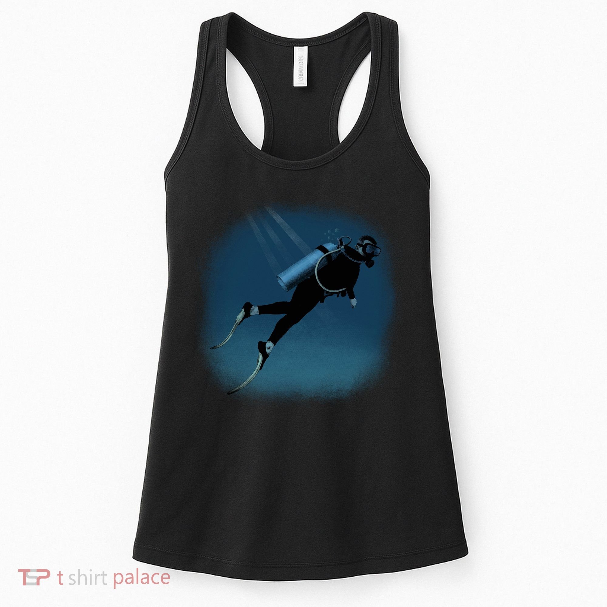 Scuba Diving Illustration Women's Tank Top