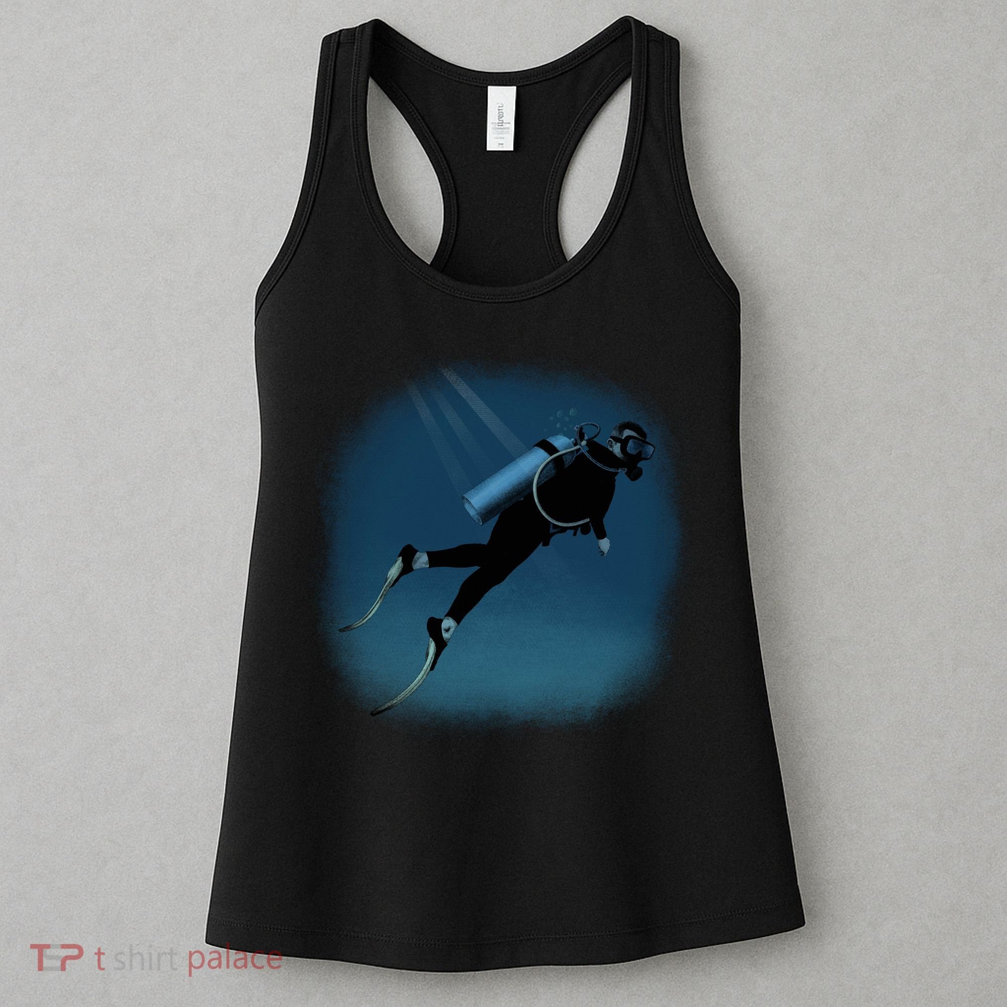 Scuba Diving Illustration Women's Tank Top