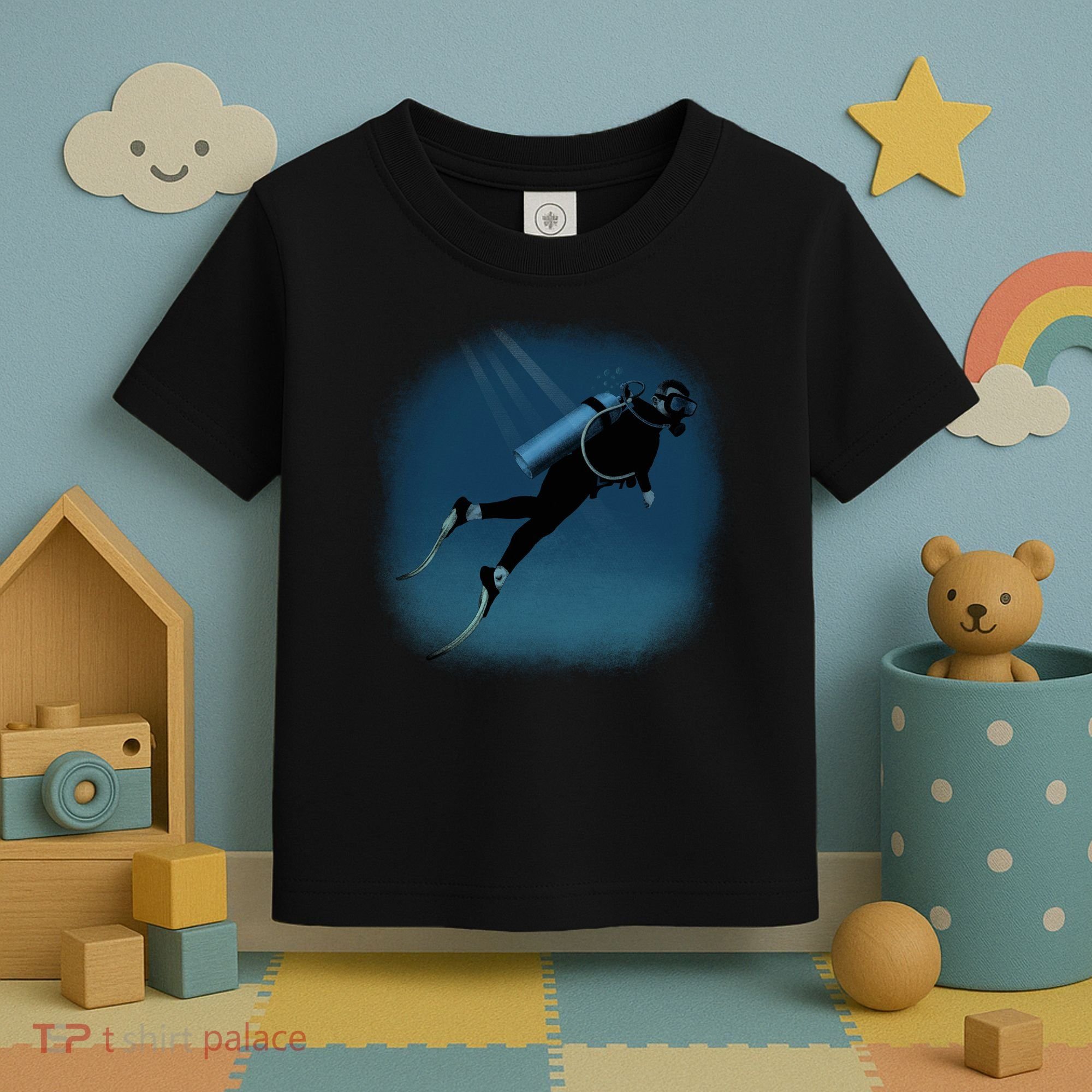 Scuba Diving Illustration Toddler T-Shirt