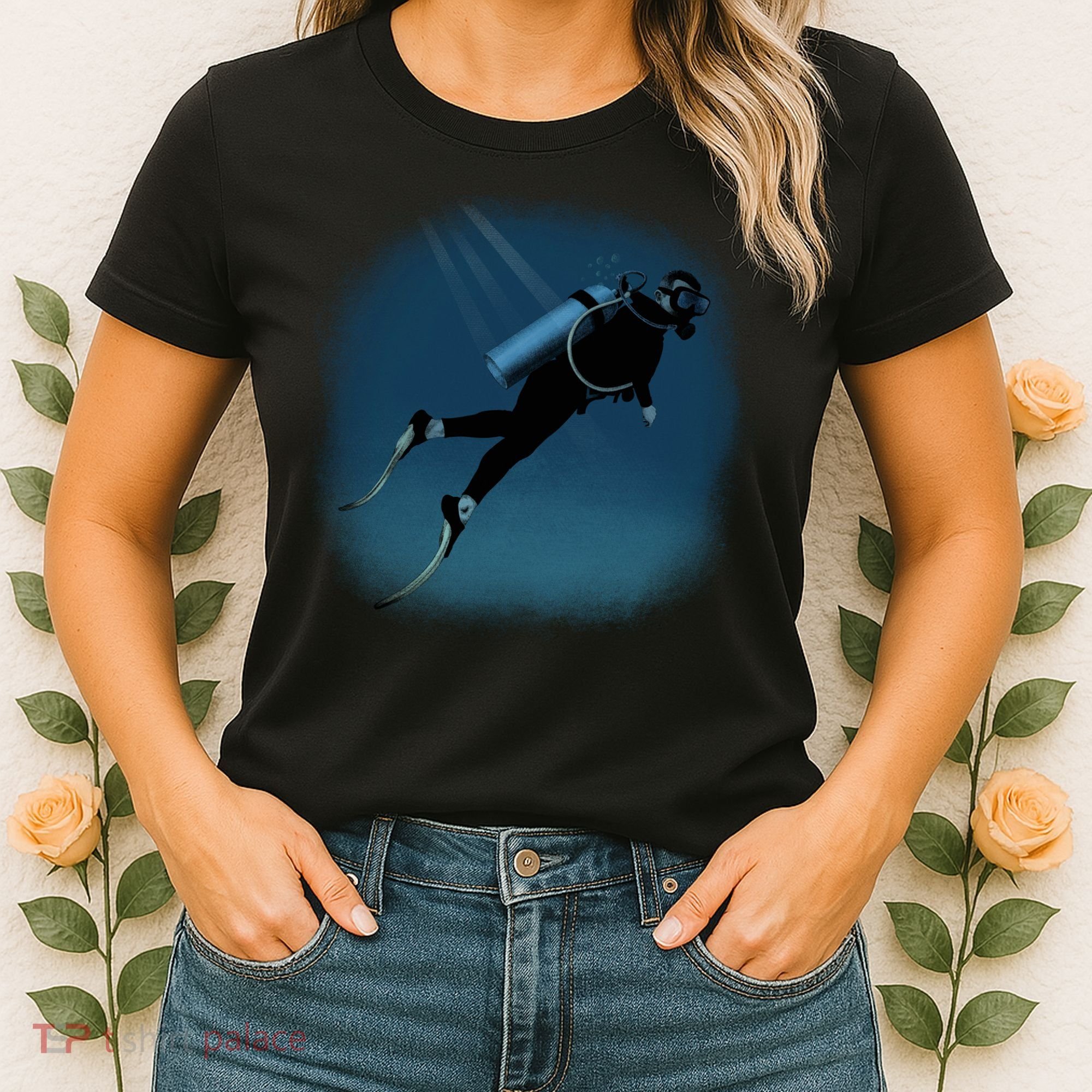 Scuba Diving Illustration Women's T-Shirt