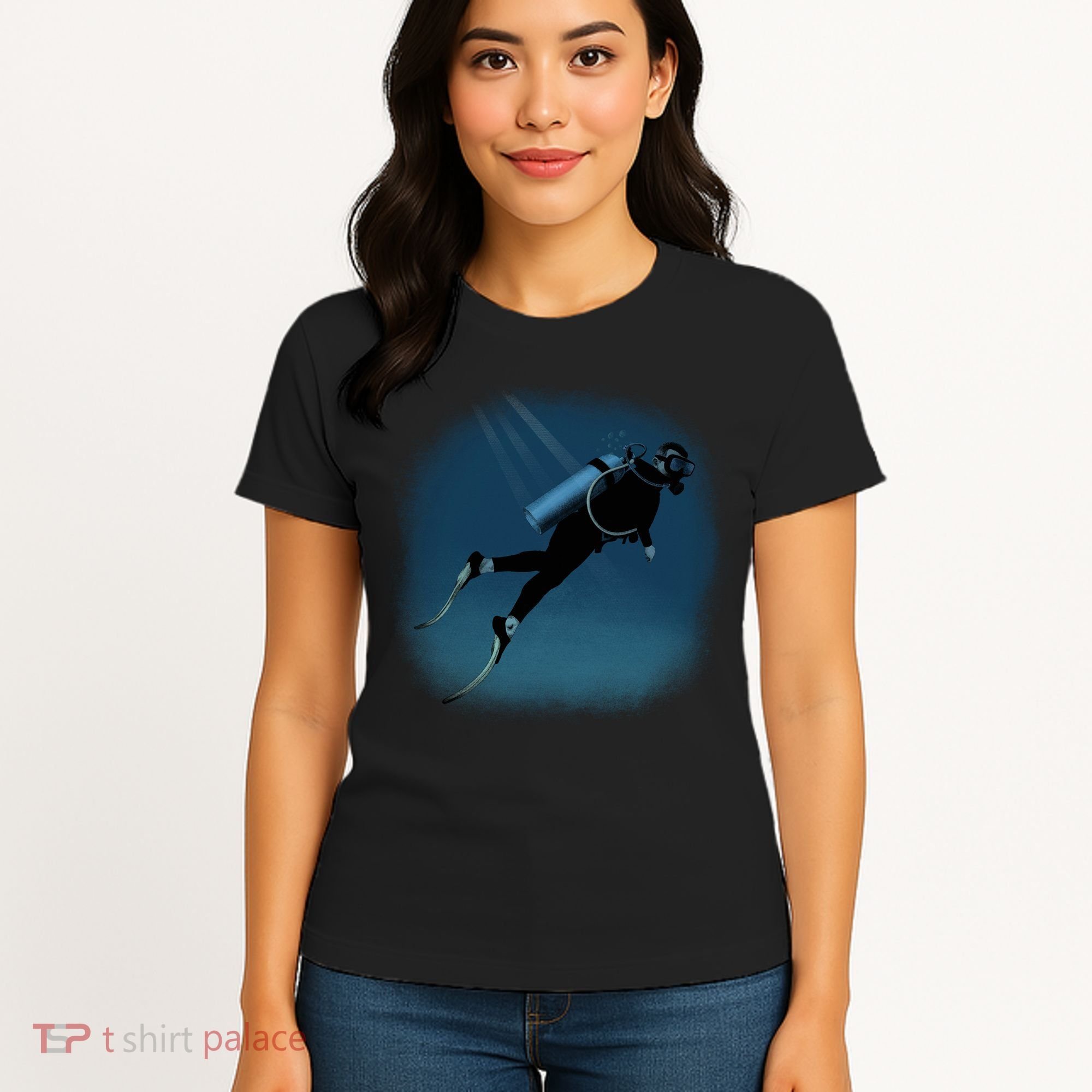 Scuba Diving Illustration Women's T-Shirt