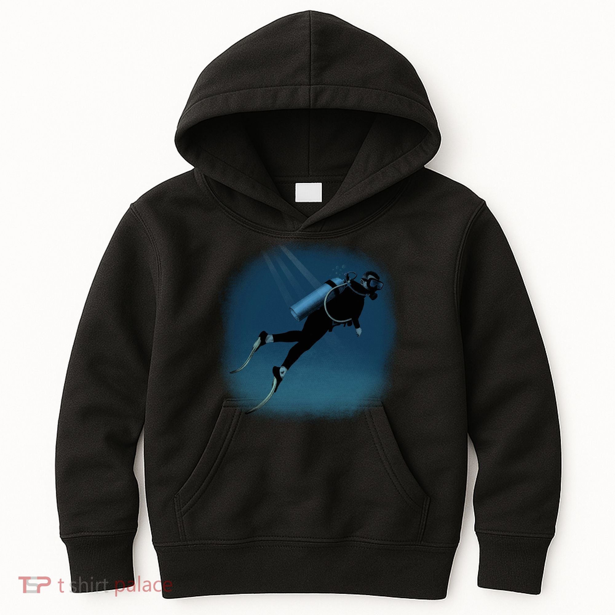 Scuba Diving Illustration Kids Hoodie