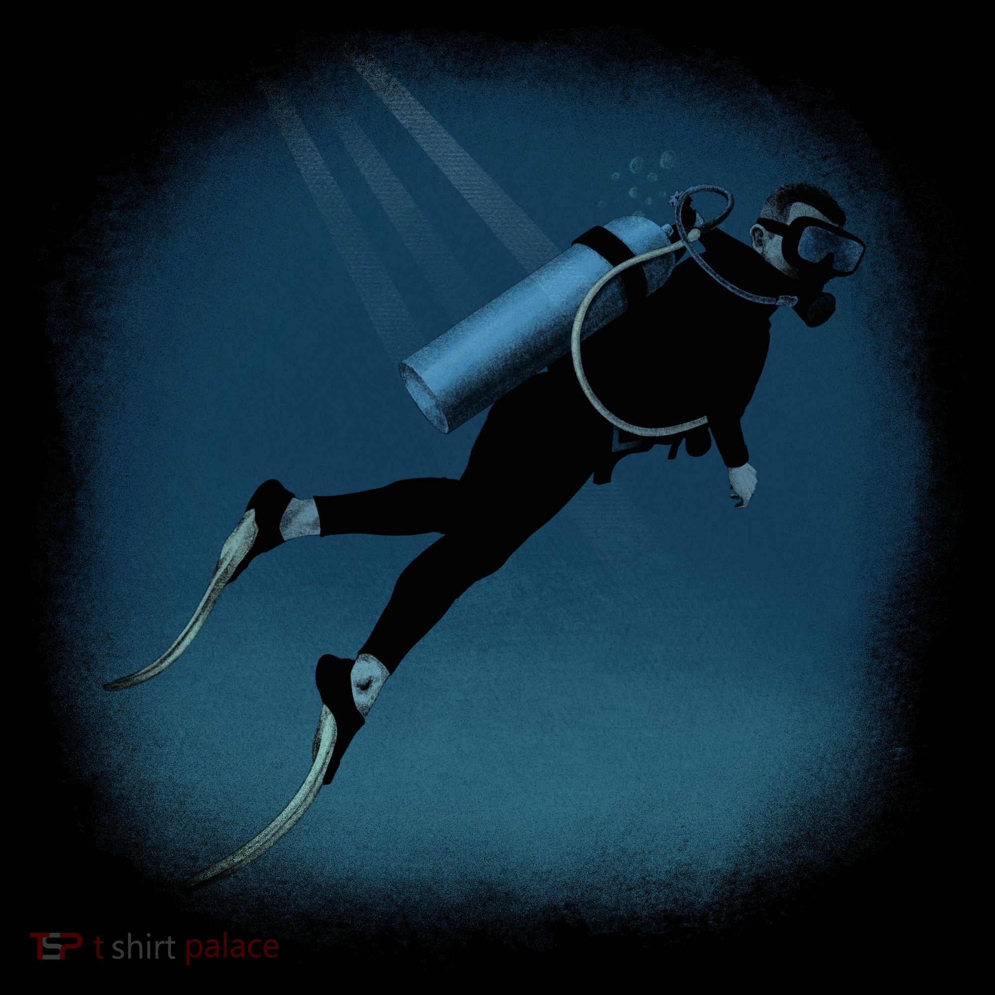 Scuba Diving Illustration Kids T-Shirt