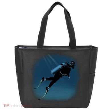Scuba Diving Illustration Tote Bag