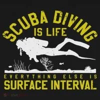 Scuba Diving Is Life Everything Else Is Surface Interval Doggie Tank thumb 4