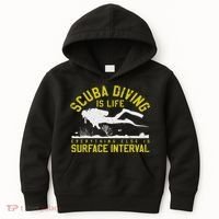 Scuba Diving Is Life Everything Else Is Surface Interval Kids Hoodie thumb 0