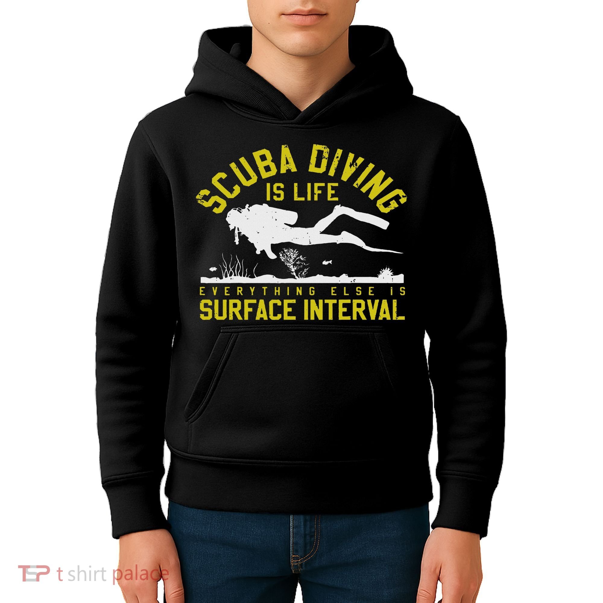 Scuba Diving Is Life Everything Else Is Surface Interval Kids Hoodie