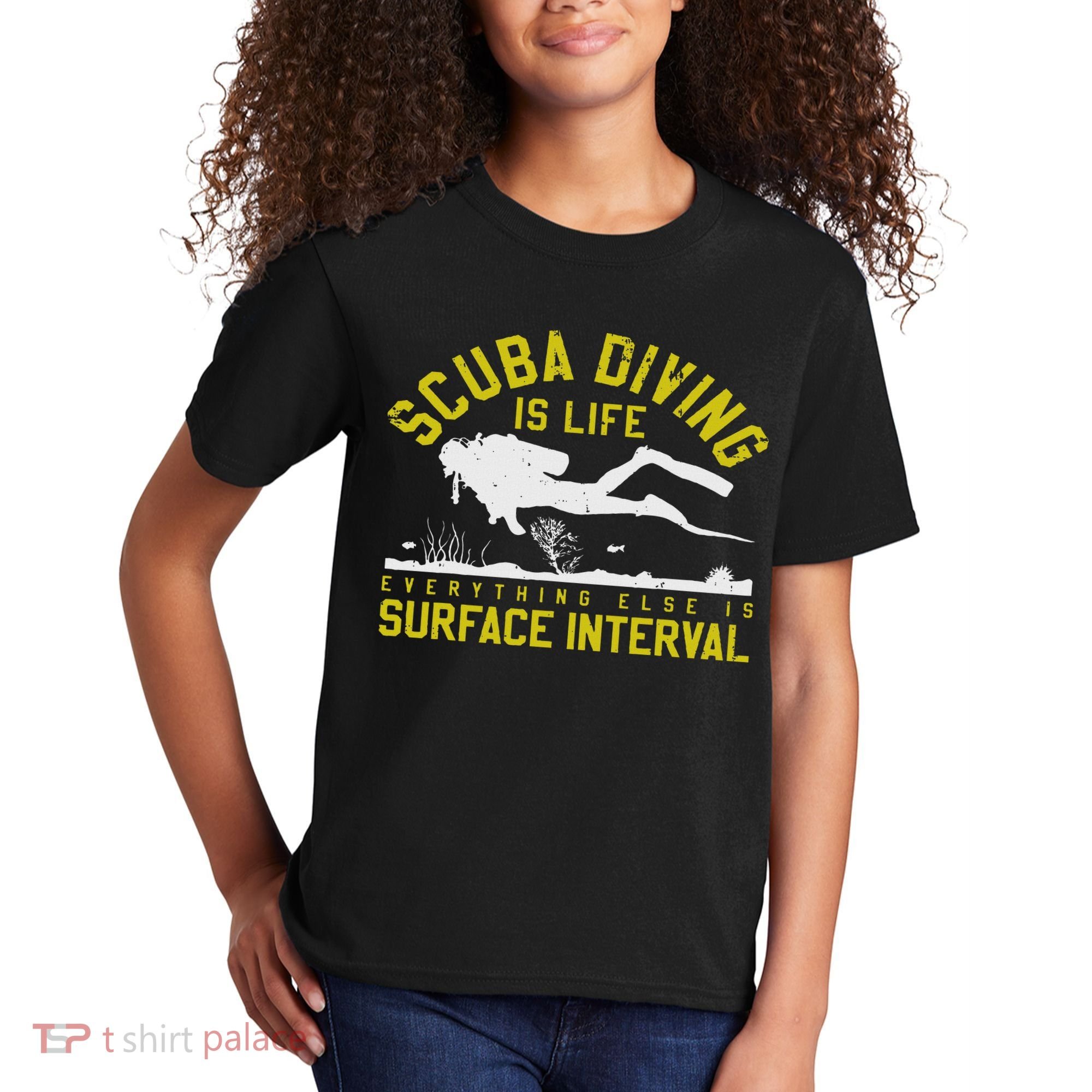 Scuba Diving Is Life Everything Else Is Surface Interval Kids T-Shirt