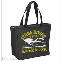 Scuba Diving Is Life Everything Else Is Surface Interval Tote Bag thumb 2