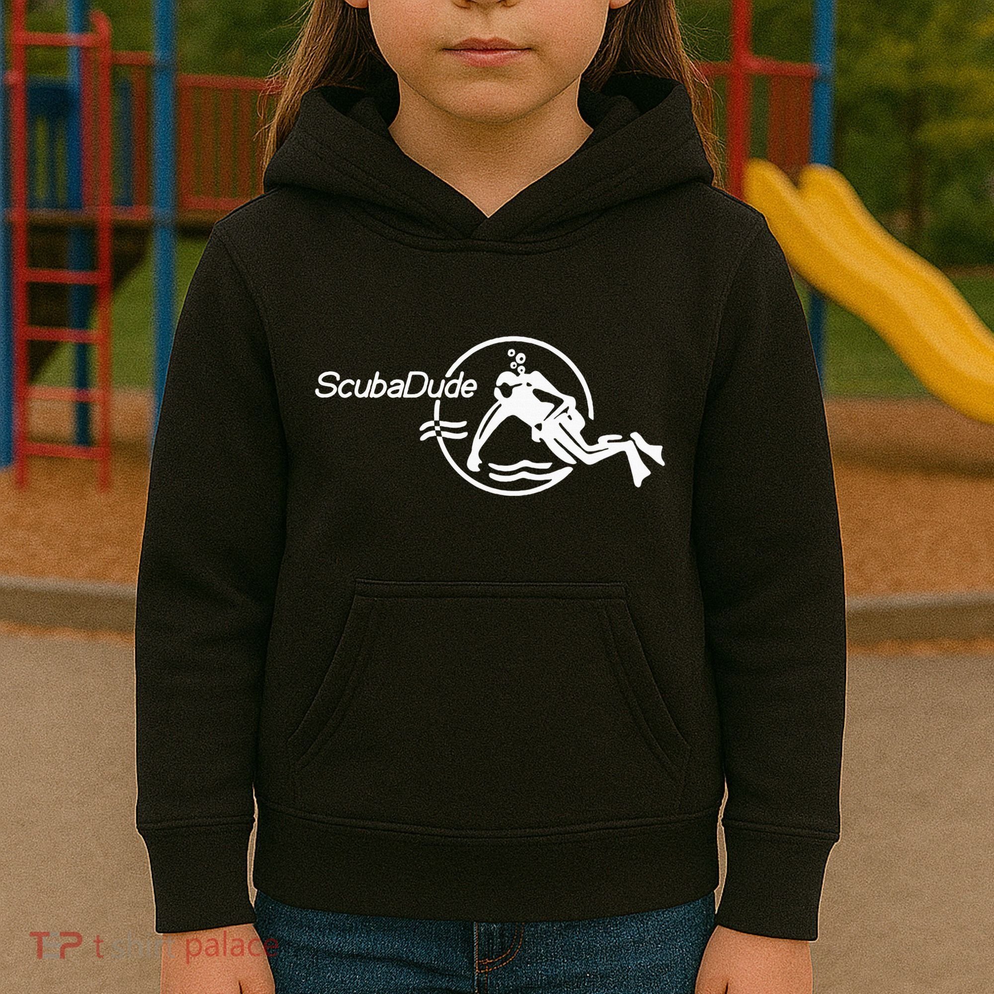 Scuba Dude Iconic Diver For Diving And Watch Enthusiasts Kids Hoodie