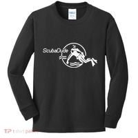 Scuba Dude Iconic Diver For Diving And Watch Enthusiasts Kids Long Sleeve Shirt thumb 0