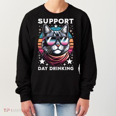 Support Day Ing Advocate Alcohol Enthusiast Cat Gift Women's Sweatshirt
