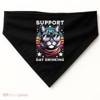 Support Day Ing Advocate Alcohol Enthusiast Cat Gift USA-Made Doggie Bandana thumb 0