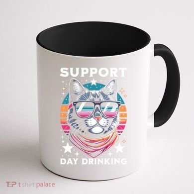 Support Day Ing Advocate Alcohol Enthusiast Cat Gift Coffee Mug back