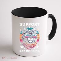 Support Day Ing Advocate Alcohol Enthusiast Cat Gift Coffee Mug thumb 1