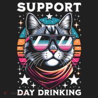 Support Day Ing Advocate Alcohol Enthusiast Cat Gift Hat thumb 2
