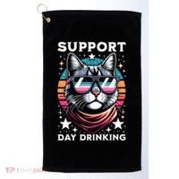 Support Day Ing Advocate Alcohol Enthusiast Cat Gift Golf Towel thumb 0