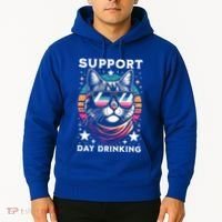 Support Day Ing Advocate Alcohol Enthusiast Cat Gift Hoodie thumb 2