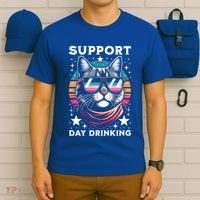 Support Day Ing Advocate Alcohol Enthusiast Cat Gift T-Shirt thumb 6