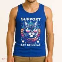 Support Day Ing Advocate Alcohol Enthusiast Cat Gift Tank Top thumb 3