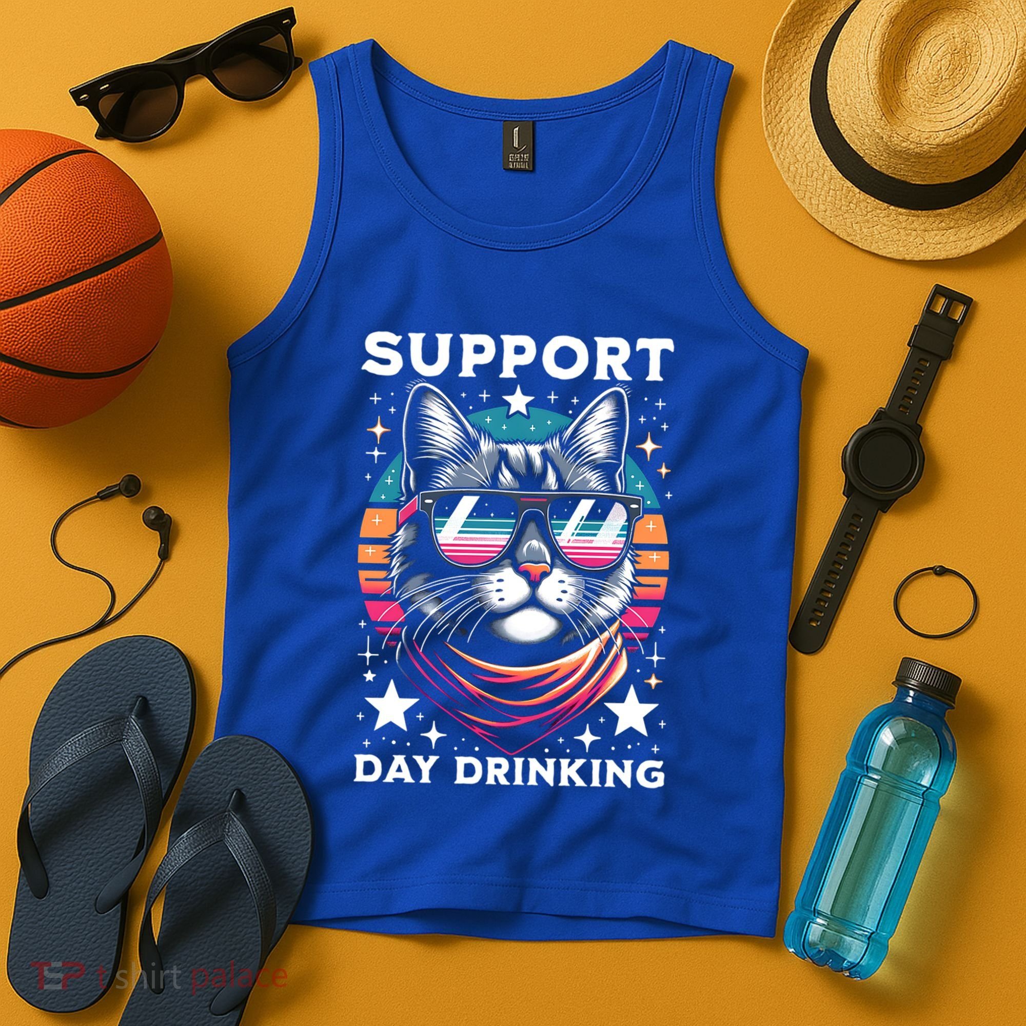 Support Day Ing Advocate Alcohol Enthusiast Cat Gift Tank Top