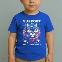 Support Day Ing Advocate Alcohol Enthusiast Cat Gift Toddler T-Shirt thumb 2